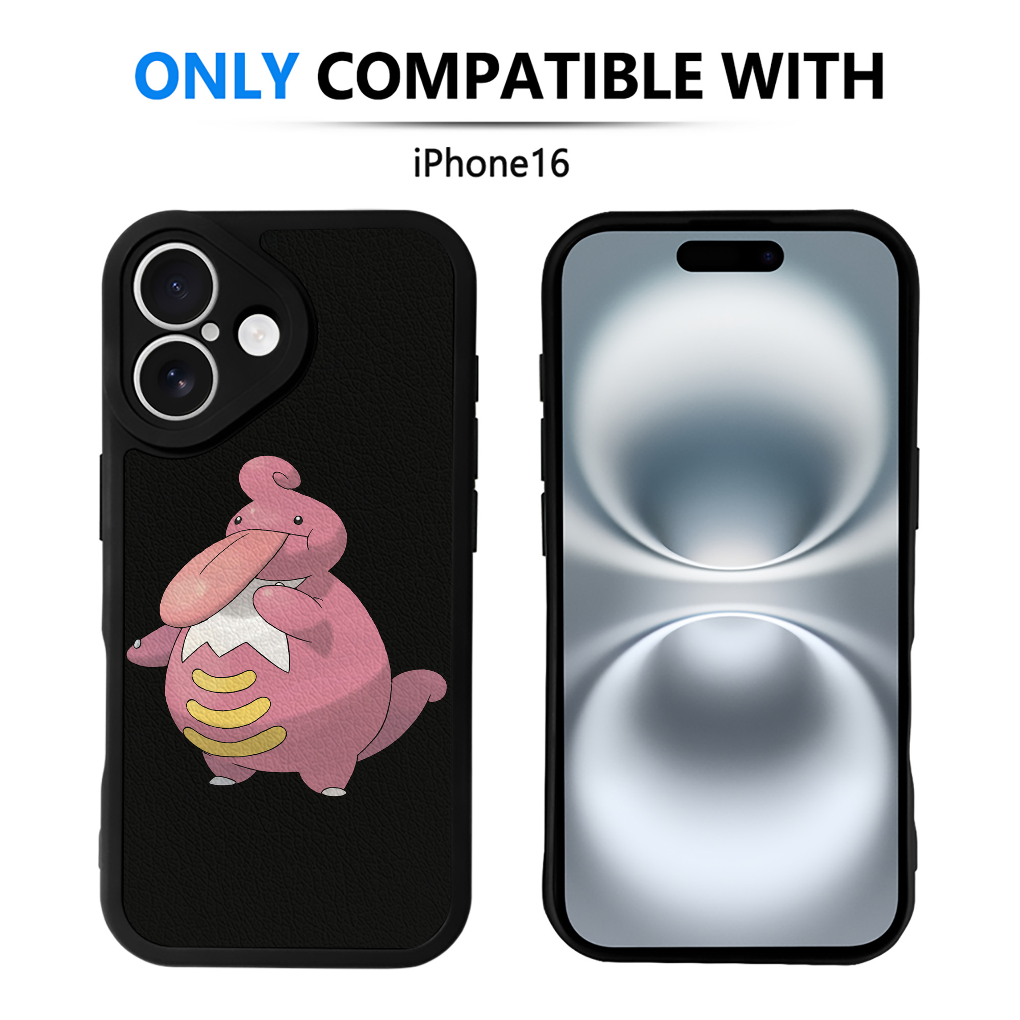 （画像用） ポケットモンスター Pokémon 【iPhone 16シリーズ対応】シリコンスマホケース（レザー調） 材質：シリコン